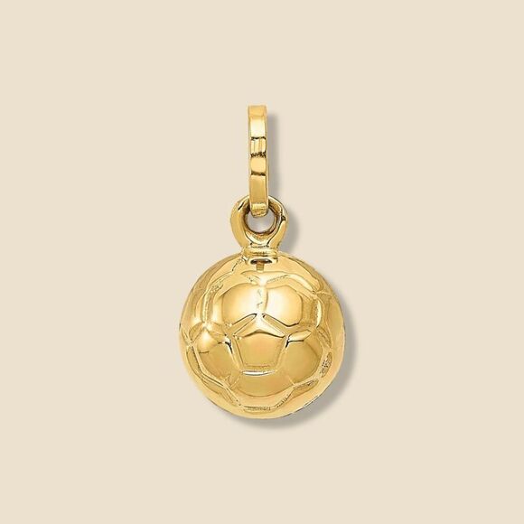 14K Gold Soccer Ball Charm | Athletic Jewelry by Tehrani Jewelry - Picture 1 of 3